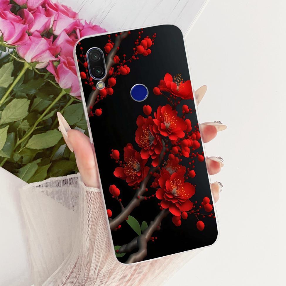 Case For Redmi 7 Cover Transparent Cute Cat Fashion Butterfly Funny Painted Casing M1810F6LI M1810F6LH M1810F6LG