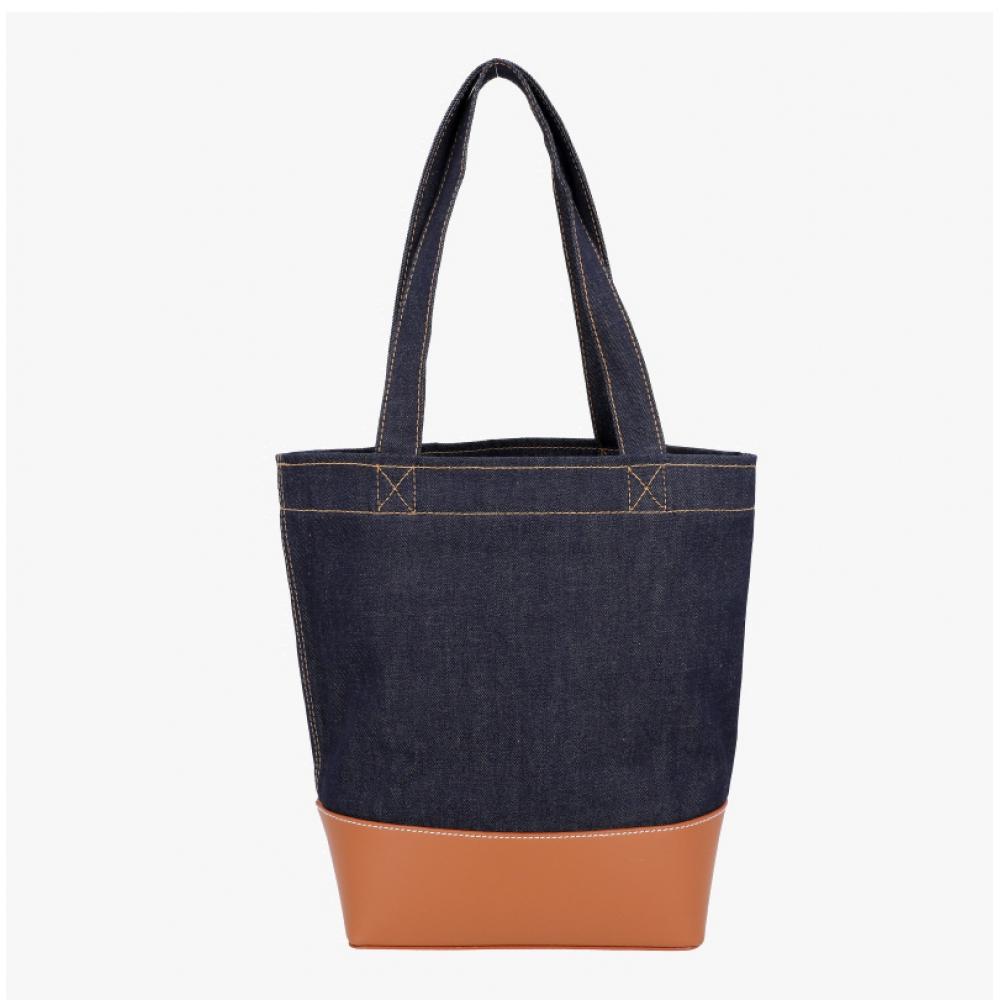 A.p.c Axelle Denim Small Tote Bag M61568 Caf Caramel