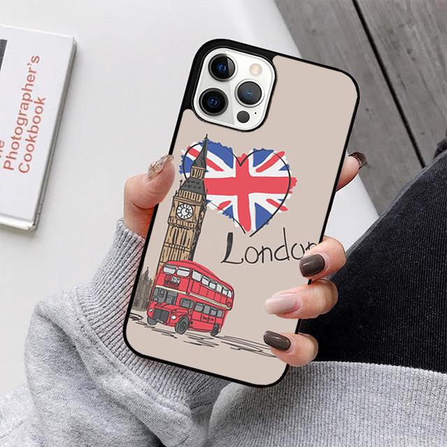 London Bus England Big Ben Phone Case For iPhone 17 Air 16 15 14 13 12 11 Pro Max Plus Max Cover Shell coque