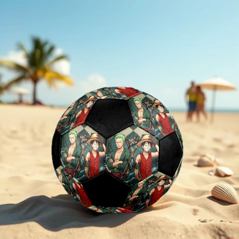 1pc One Piece Football Soccer Ball Size 5 Indoor Soccer Ball Fashion Colorful  Backyard Game -Great For Sports Fans Gift HE65