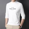 Autunno e Inverno Nuova Maglia a Maniche Lunghe da Uomo Dolcevita Sottile e Largo T-shirt Casual Maglione da Uomo