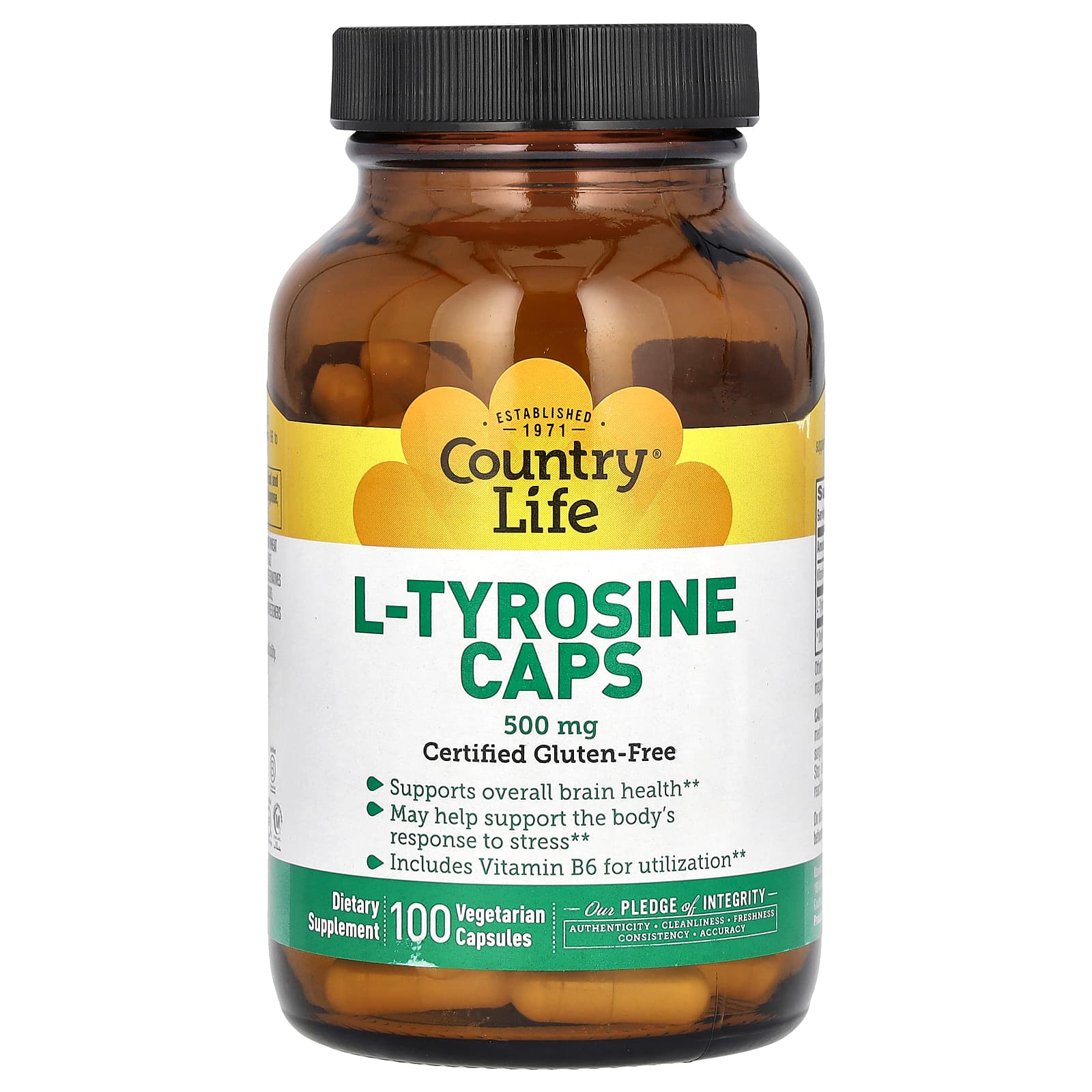 

L-Tyrosine Capsules, 500Mg, 100 Veggie Caps