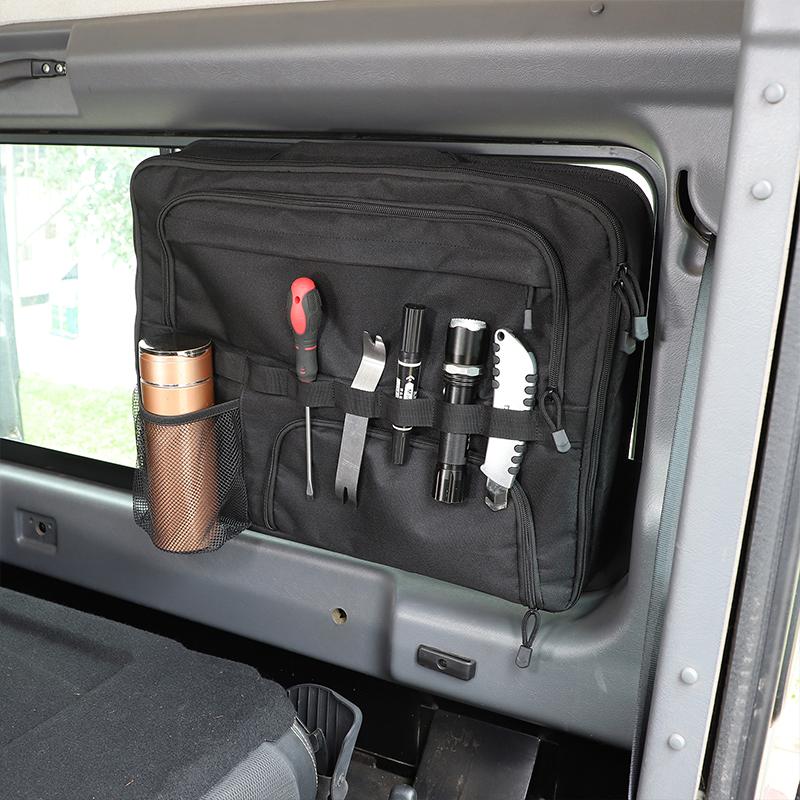 Car Trunk Window Side Storage Bag Organizer for Land Rover Defender 90 110 130 2004-2018 Interior Stowing Tidying
