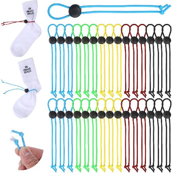 30 Pcs Sock Clips for Laundry Versatile Sock Holder & Sock Tie Clips for Washing Machine Keep Socks Together in Laundry with Adjustable Sock Laundry