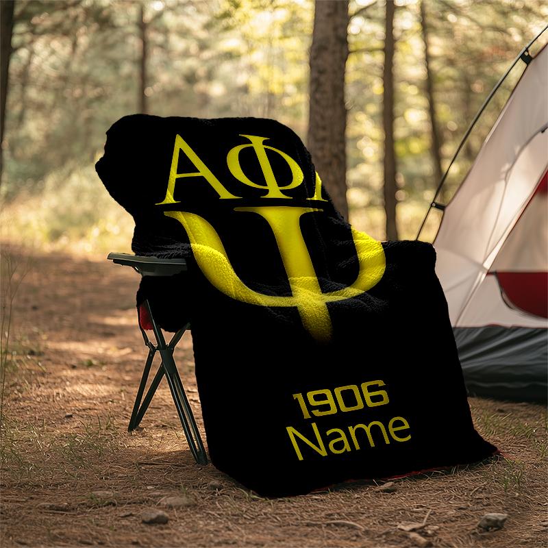 Personalized Custom Name Blanket - Alpha Phi Alpha Print Design,Blanket for Sofa,Bed,Travel,Camping - Soft and Warm, Great Gift