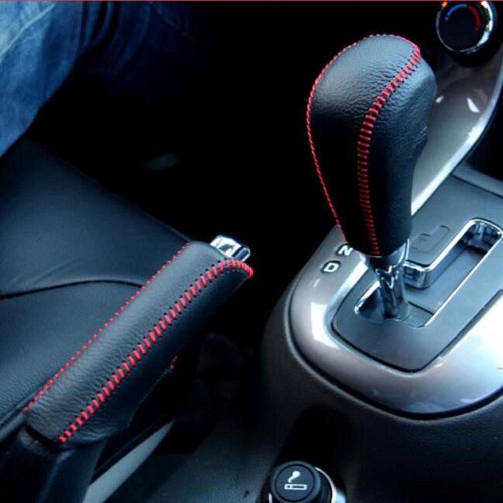 Leather Gear Head Shift Knob Protection Cover Case for Chevrolet Chevy Cruze 2009 - 2015 AT MT