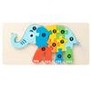 Wooden Matching 3D Puzzle Educational Interesting Matching Jigsaw Puzzle Toy for Home Party Type 6