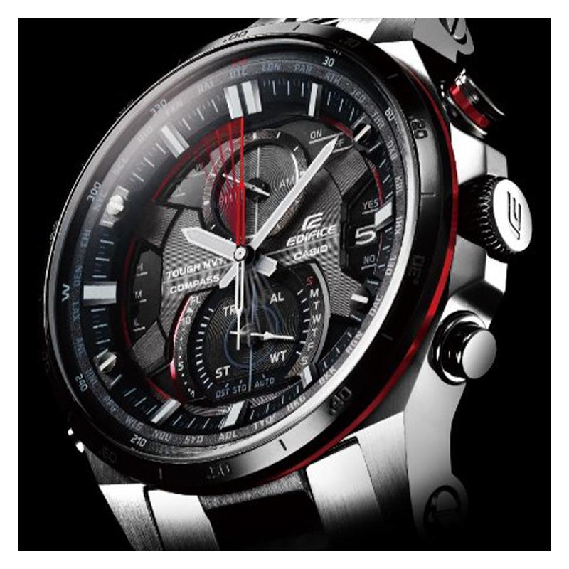 

CASIO EDIFICE series Solar powered six-station radio wave intelligent operating system Three eyes and six hands date display Quartz Ste EQW-A1200DB-1A чорний