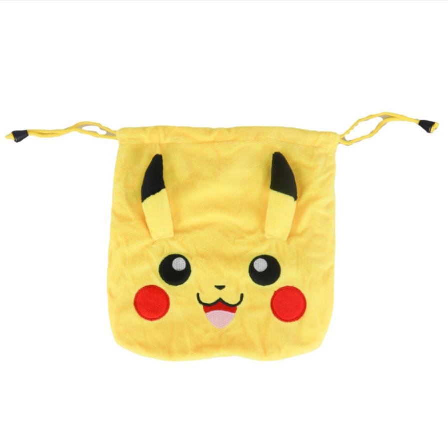 Cute Cartoon Plush Drawstring Bag For Pikachu Charmander Bulbasaur Squirtle Soft Pp Cotton Fill 20cm