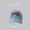 Butterfly Knot Denim Baseball Cap With Sun Protection For Casual Women
