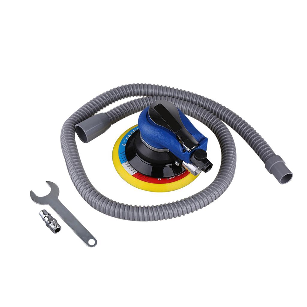 1pc Air Random Orbital Palm Sander for 6inch 150mm Pad Pneumatic Tool with Dust Collection Hose