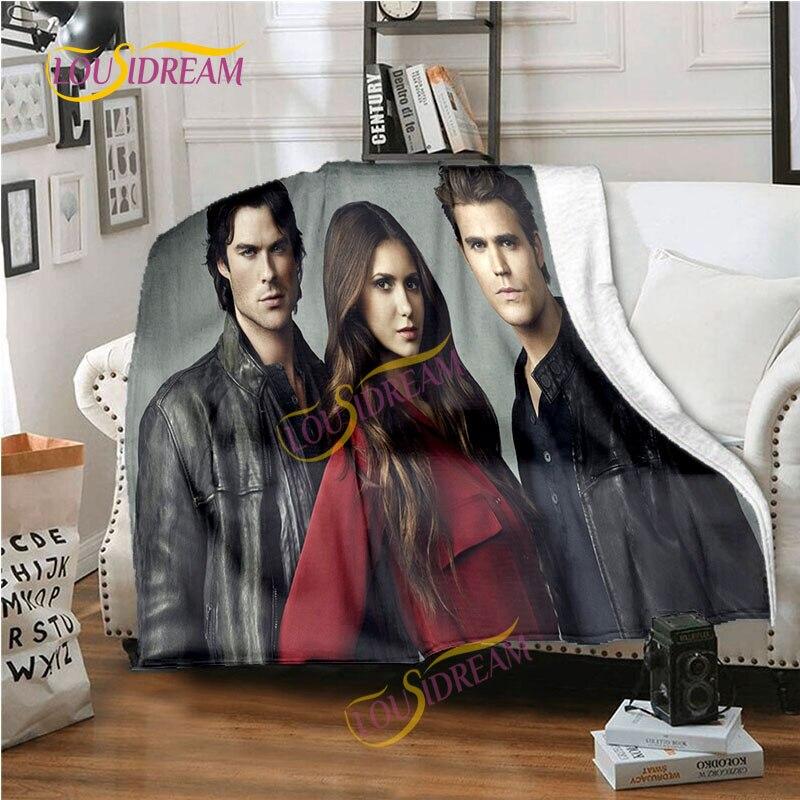 The Vampire Diaries-Decke, 3D-Druck, Flanelldecke, Bürodecke für Mittagspause, Sofabettdecke, Steppdecke, Picknickdecke