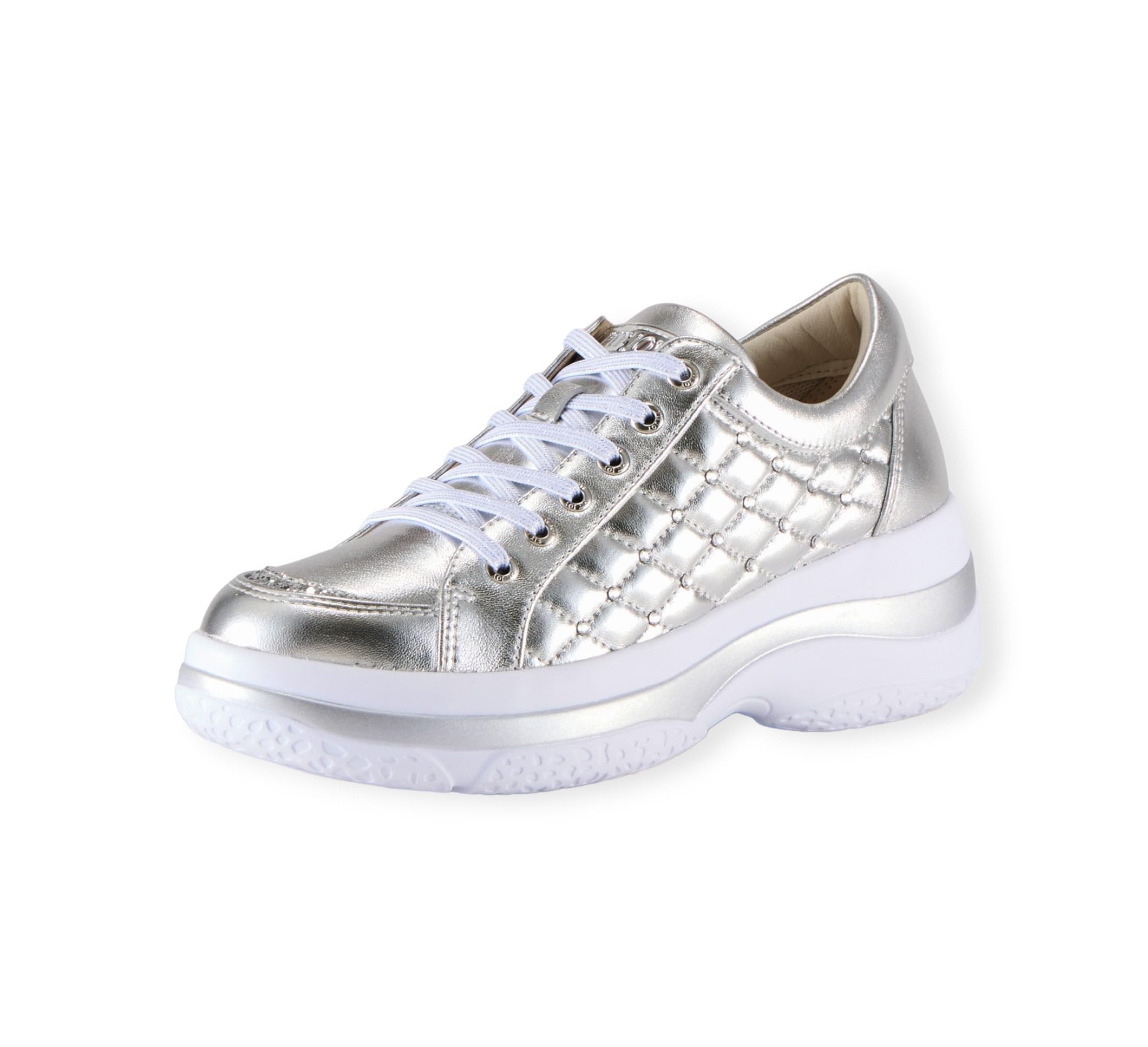 

Lightweight Thick Sole Quilted FJ107 SILVER cm 3E [Fit Joy] Sneakers, Sneakers, Women s 24.0 срібний