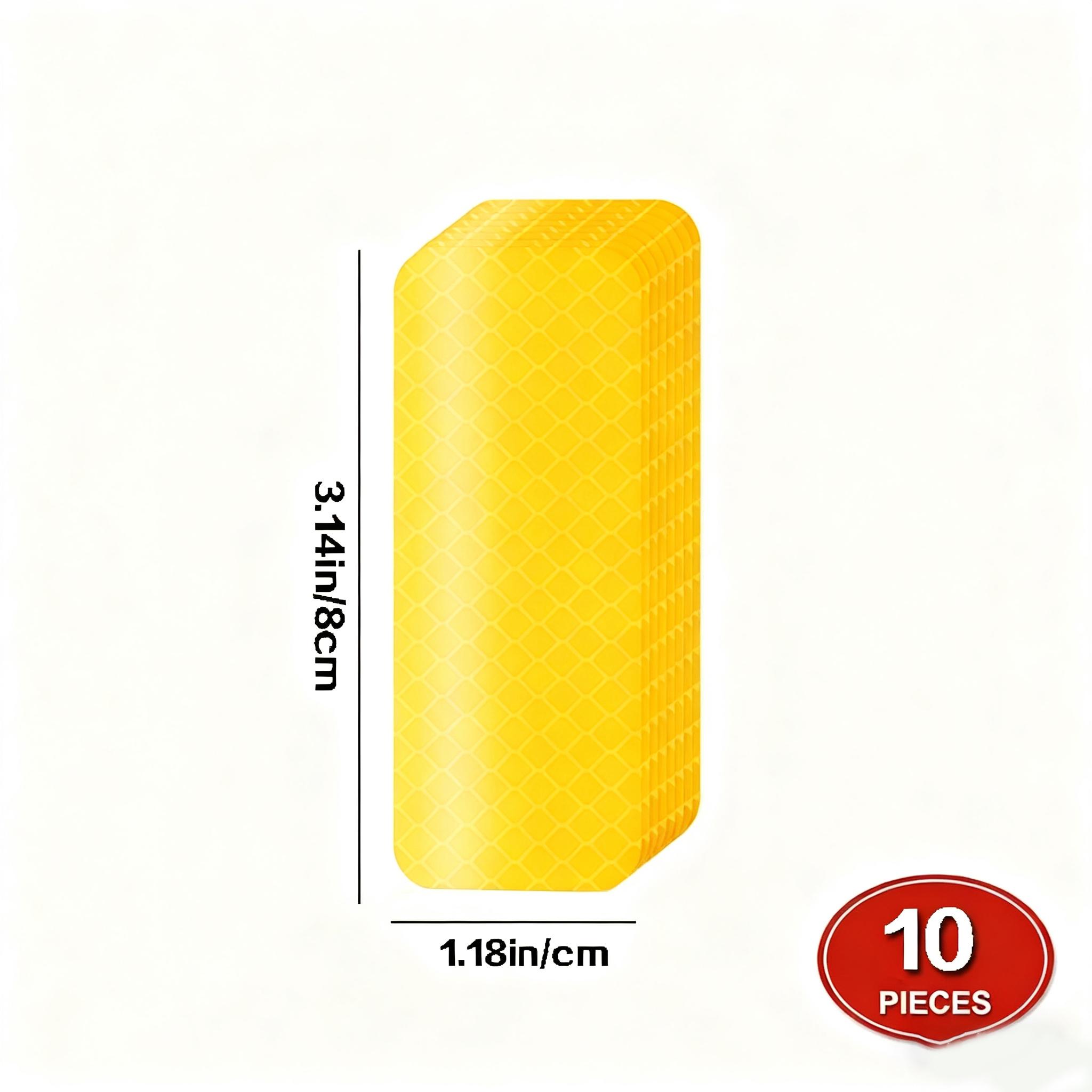 Helmet car safety warning reflective stickers, waterproof high-visibility warning strips, night safety frame reflective stickers жёлтый