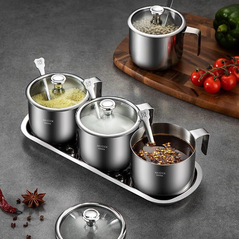Meichu 304 Stainless Steel Seasoning Jar Set