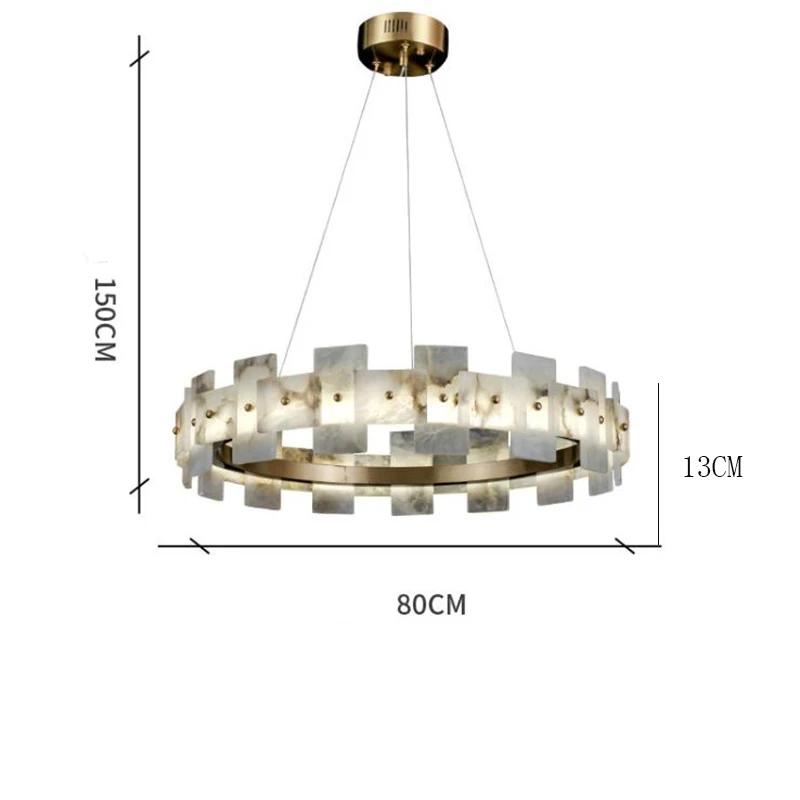 Modern Luxury All Copper chandelier Nordic Creative Cloud Stone LED Pendant Lamp Hotel Cafe Study Home Decoration Room Lighting