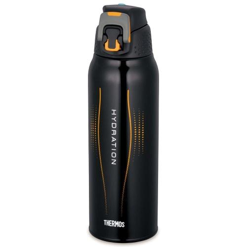 Thermos Vacuum Insulated Sports Bottle, One-Touch Open Type, 1.0L, Black Gradient, FFZ-1002F BK-G
