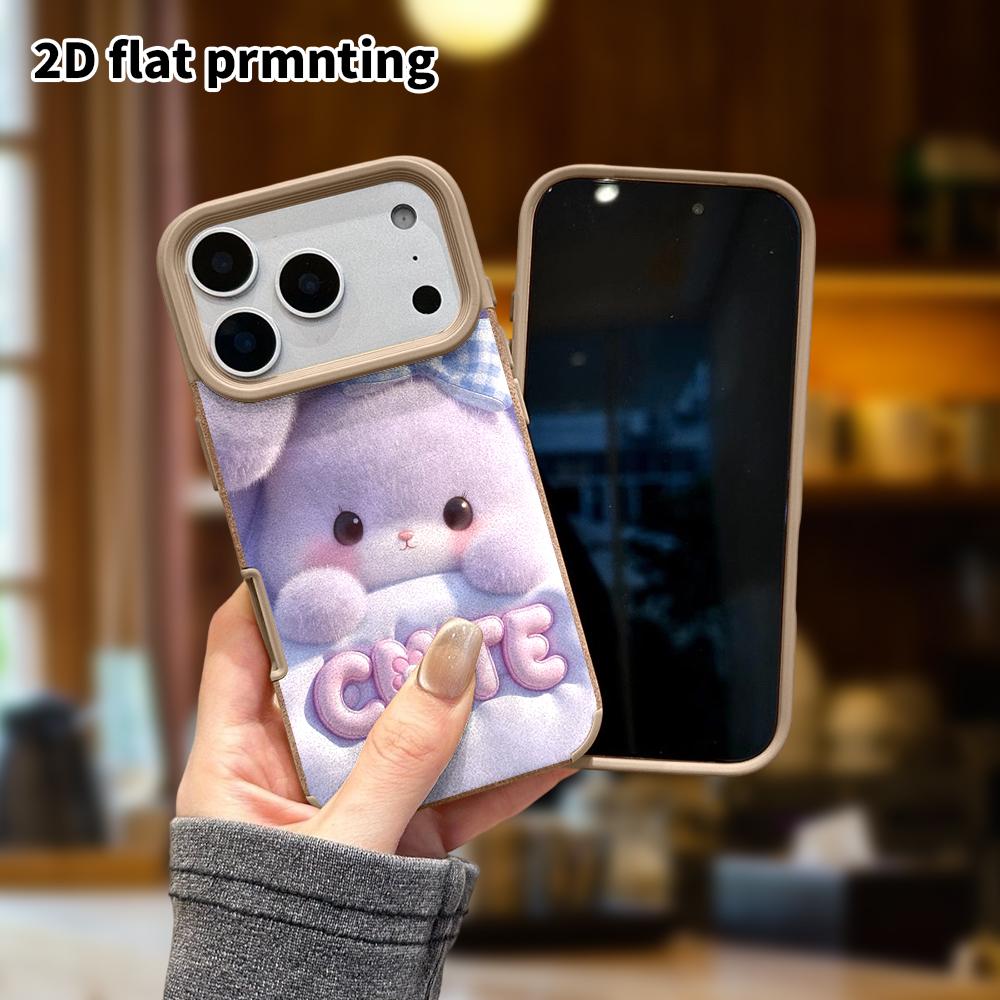Phone Case: Lambskin 2D Flat Samsung Galaxy A34 A35 M05 M06 S20 S22 S21 FE Plus 5G Protective Case, Purple Rabbit, Christmas and Halloween Gift