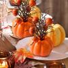 Thanksgiving Festival Pumpkin Simulation Branch Table Counter Orange Pumpkin Ornament