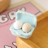 3 Boxes Dollhouse Simulation Eggs Miniature Mini Eggs With Tray Dollhouse Kitchen Accessories Model Toys Kitchen Decor