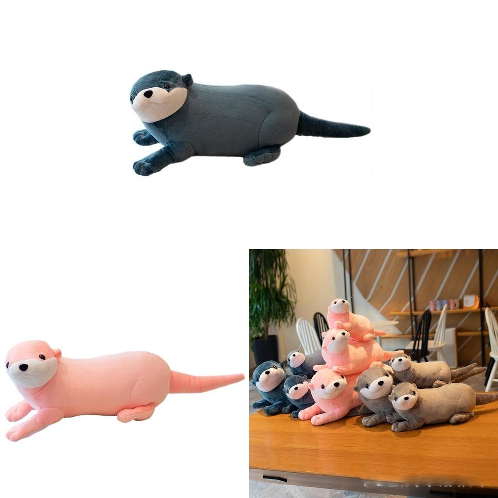 Plush Simulation Otter Stuffed Toy Animals Dolls Room Decoration Gifts Kids