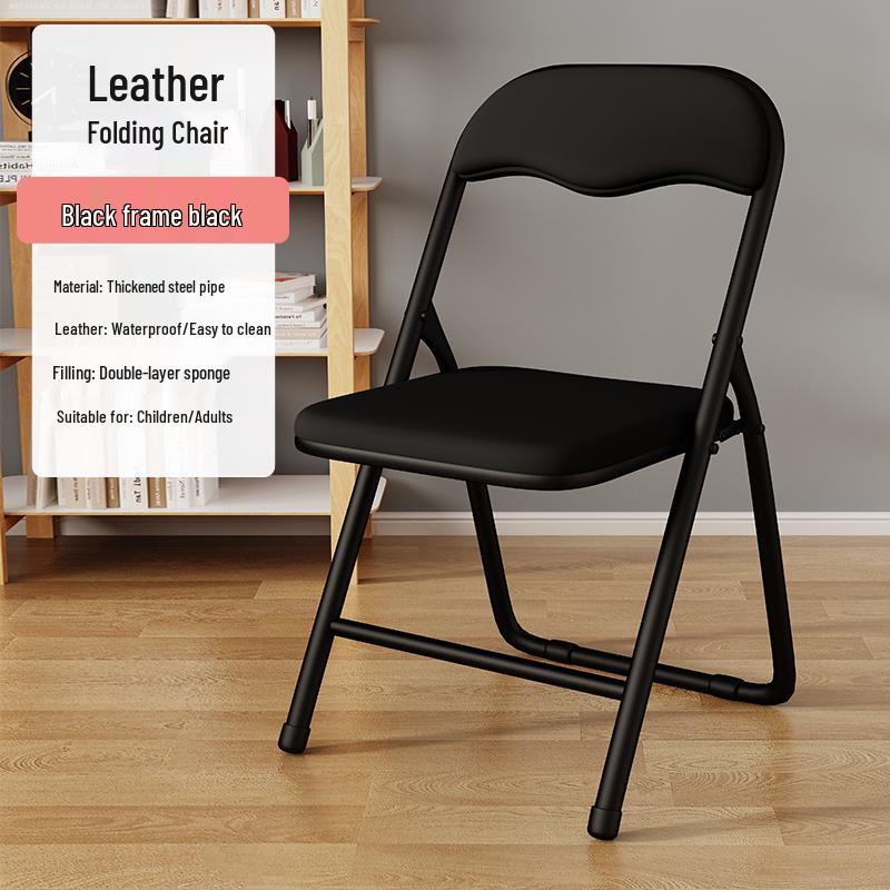 Portable Folding Chair with Backrest - Ideal for Home, Office, Dorm, or Dining