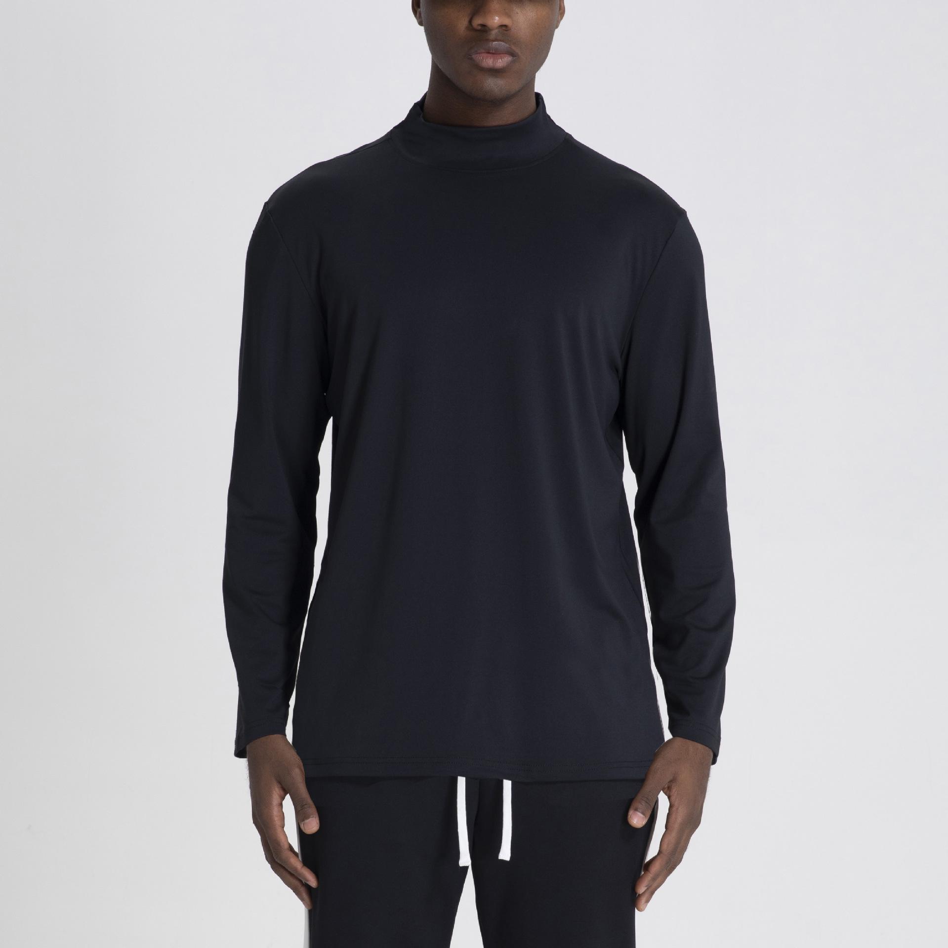 

Мужской зимний быстросохнущий спортивный тренировочный костюм: Футболка с длинным рукавом для бега, футбола, баскетбола Double Extra Large чёрный