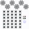30 PCS Black Spider Ornament Felt Hanging Spider Web Halloween Decorations Bulk for House Home Decorations