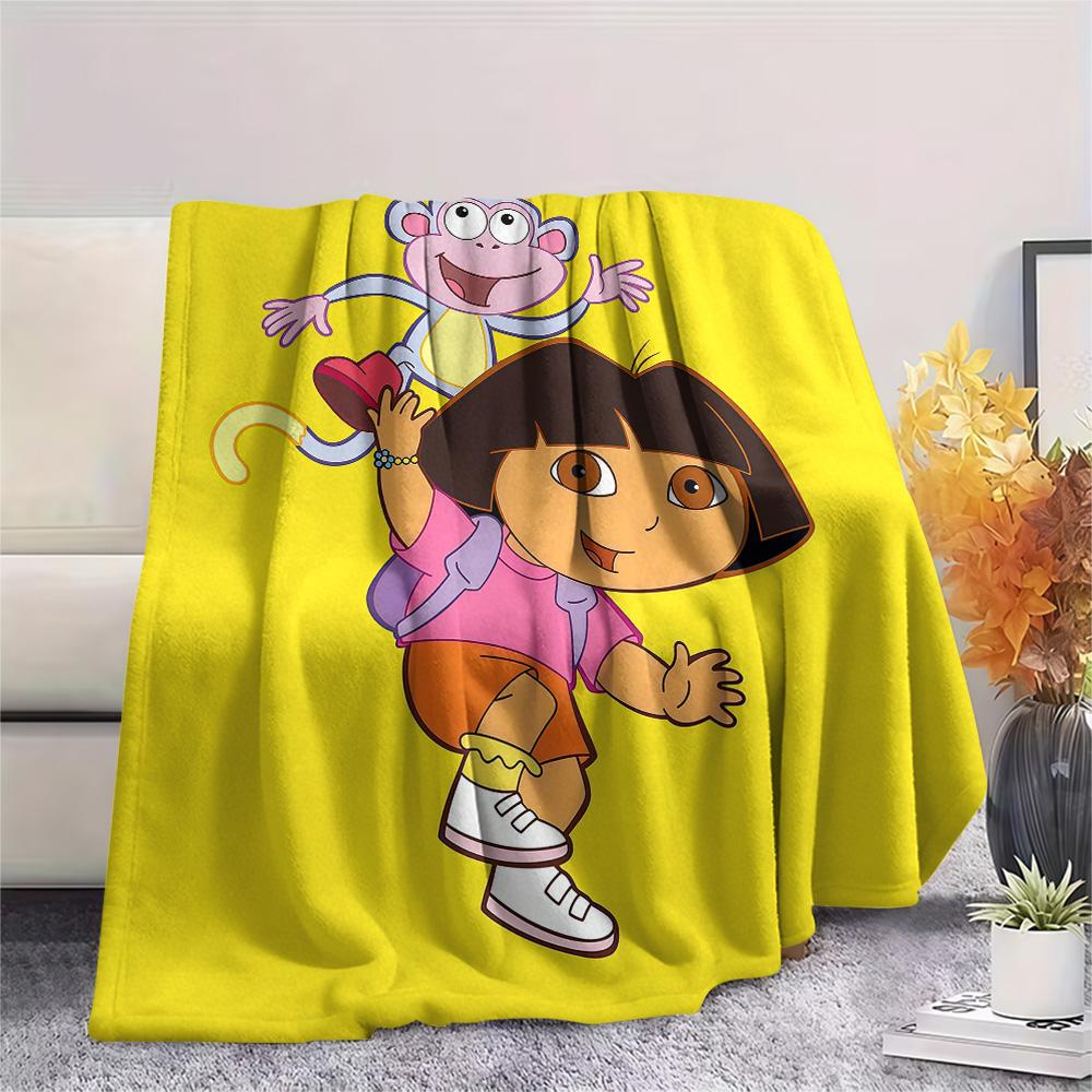 Dora the Explorer2 Flannel Blanket, High quality Comfortable for All Seasons, Home Decor, Warmth and Comfort