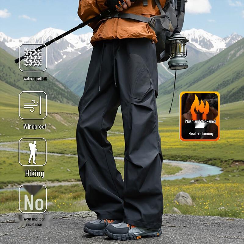 PLAYBOY Men's Fleece Lined Straight Leg Cargo Pants