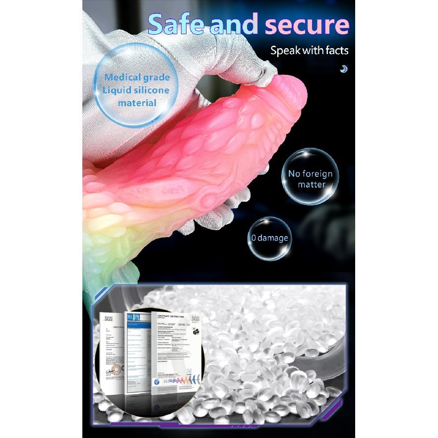 Candy Color Luminous Dildo Fluorescent Mixed Color Dildo Soft Alien Anal Plug Potřeby pro ženy pro dospělé sexuální hračky Tekuté