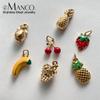 eManco Stainless Steel Charms Bohemian Style Fruit Elements Strawberry, Pineapple, Cherry Summer Trendy Jewelry Pendant