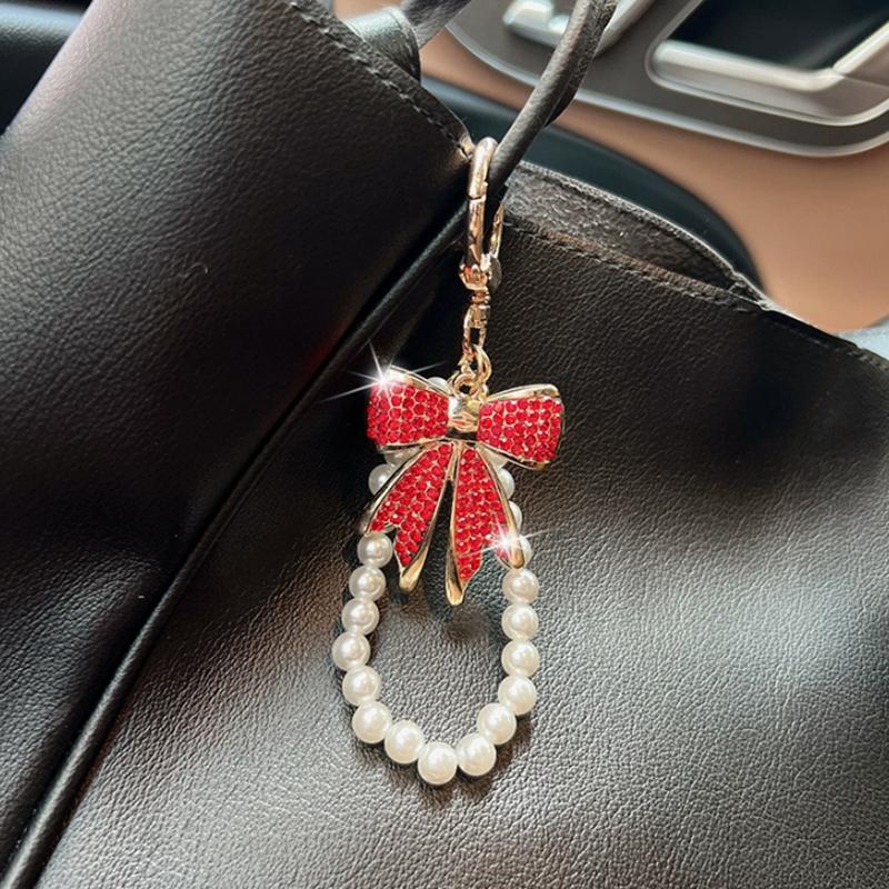 Simulation Pearl Keychains For Aorpods Bag Car Pendant Beaded Key Simple Decoration For Women Mobile Phone DIY Jewelry Decor