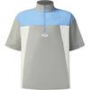 Tennis Loose Woven Stand Collar Zip Short Sleeve Tennis Shirt Men Tops A11M623713F-GY