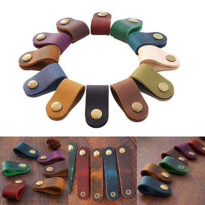 Mini Cable Management Leather Winder Tie Cartoon Cord Organizer  Cable