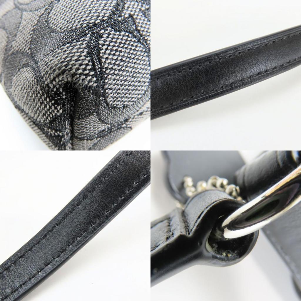 Used COACH Shoulder Bag F29960 Signature canvas/leather gray black casual