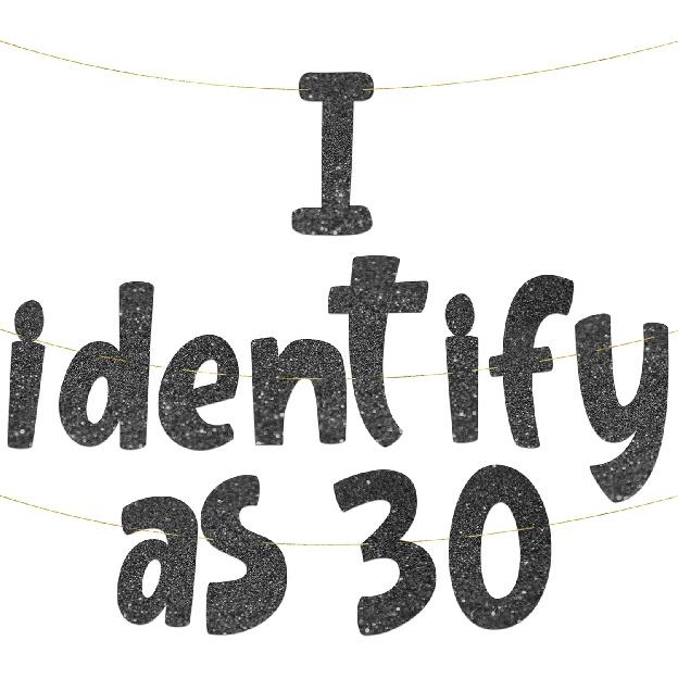 Funny Gold Glitter Banner Happy Mens Birthday Party Supplies, Ideas, and Gifts 21st, 30th, 40th, 50th, 60th, 70th, 80th Adult Birthday Decorations чёрный