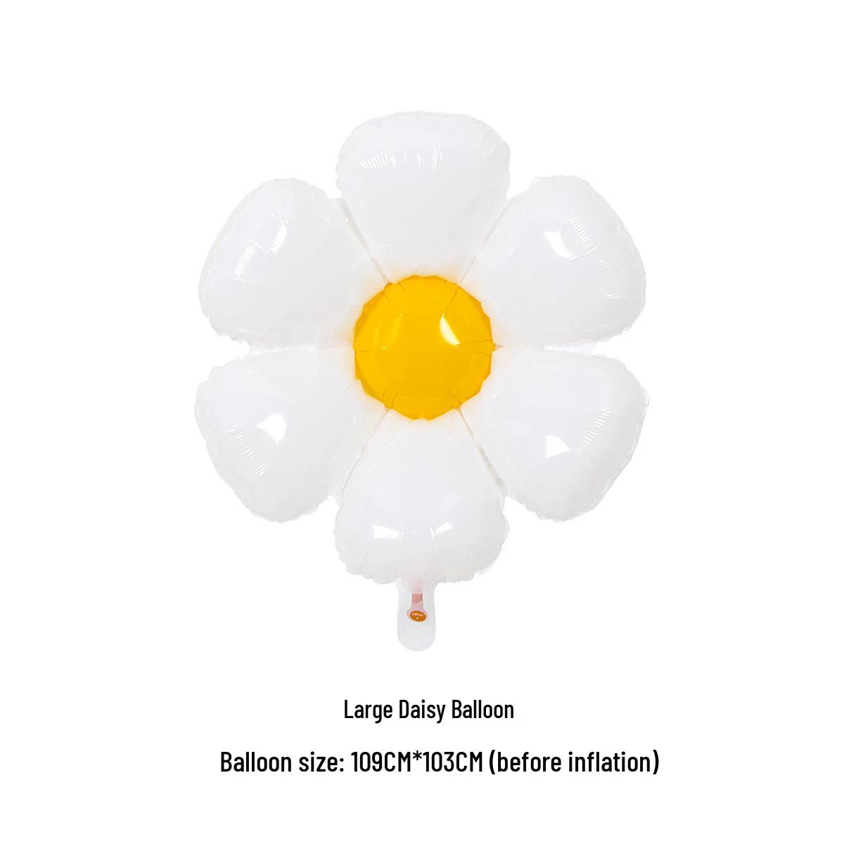 

Украшение из воздушных шаров «Ромашка и подсолнух» – Белая ромашка и улыбающийся подсолнух из алюминиевой фольги