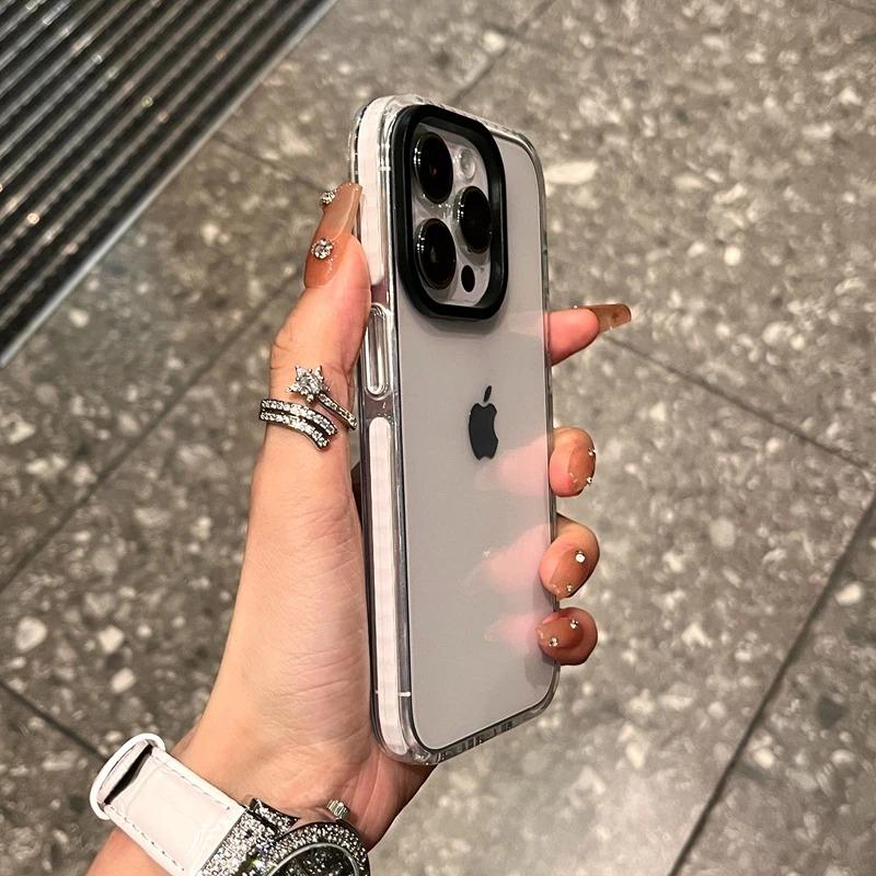 Luxury Transparent Phone Case For iPhone 11 12 13 14 15 Pro Max 7 8 Plus X Xs Max XR Clear Bumper Back Cover