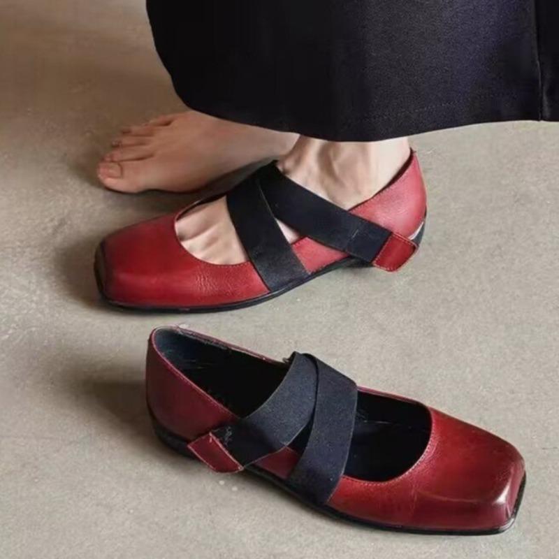 

Модная обувь на мягкой подошве с мягким верхом на низком каблуке, одинарная обувь, новая обувь с квадратным носком, с мелким вырезом, с низким верхом для осени 35