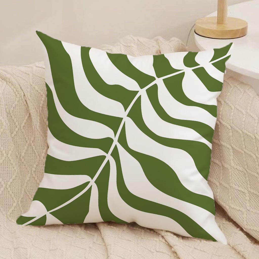

Stylish Green and White Pillow CoversSuitable for sofa car bedroom decorative cushion cover pillow cover 16x16Inch