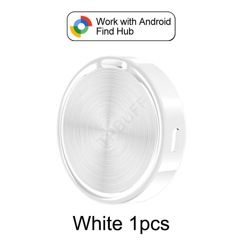 

Google Device Gps Tracking Airtag Android Anti-Lost Alarm Smart Activity Trackers Wearable Devices Cat Accessories For Pet Car White-1PCS