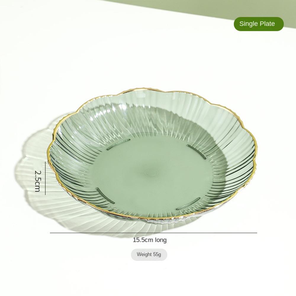 Snack Plate Plastic Save Space Easy Cleaning Light Luxury Round Smooth Bowl Kitchen Accessories Kitchen Gadgets Fruit Plate Pet