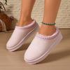 Fashion 2025 New Women Fashion Fluffy Platform Boots Women Winter Plush Warm Cotton Shoes Women Comfort Non Slip Unisex Home Ankle Boots