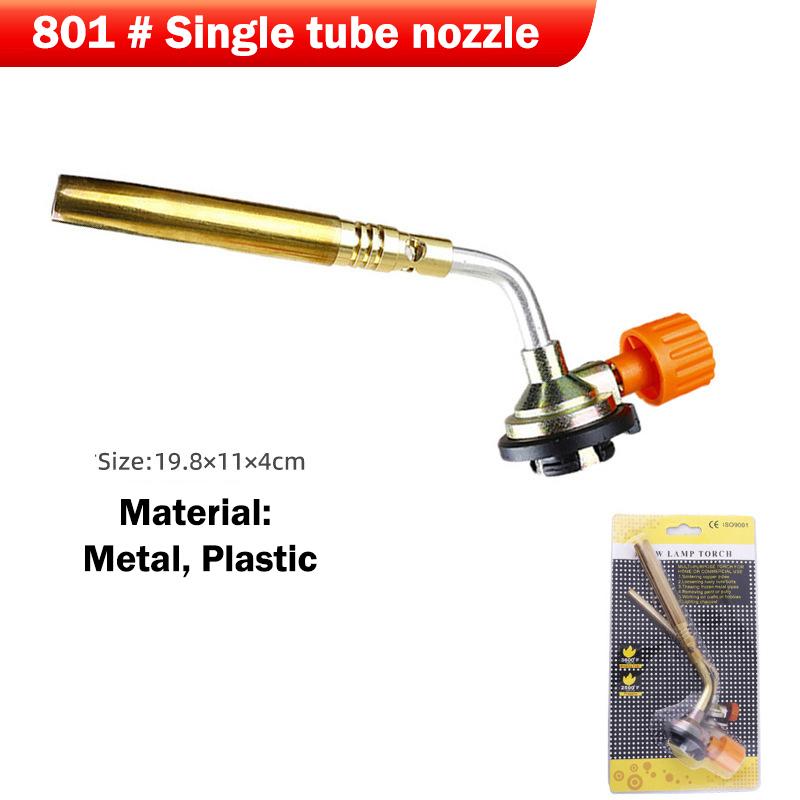 Portable Gas Torch Head Manual Ignition Adjustable Flame Nozzle for BBQ Kitchen Repairs 6