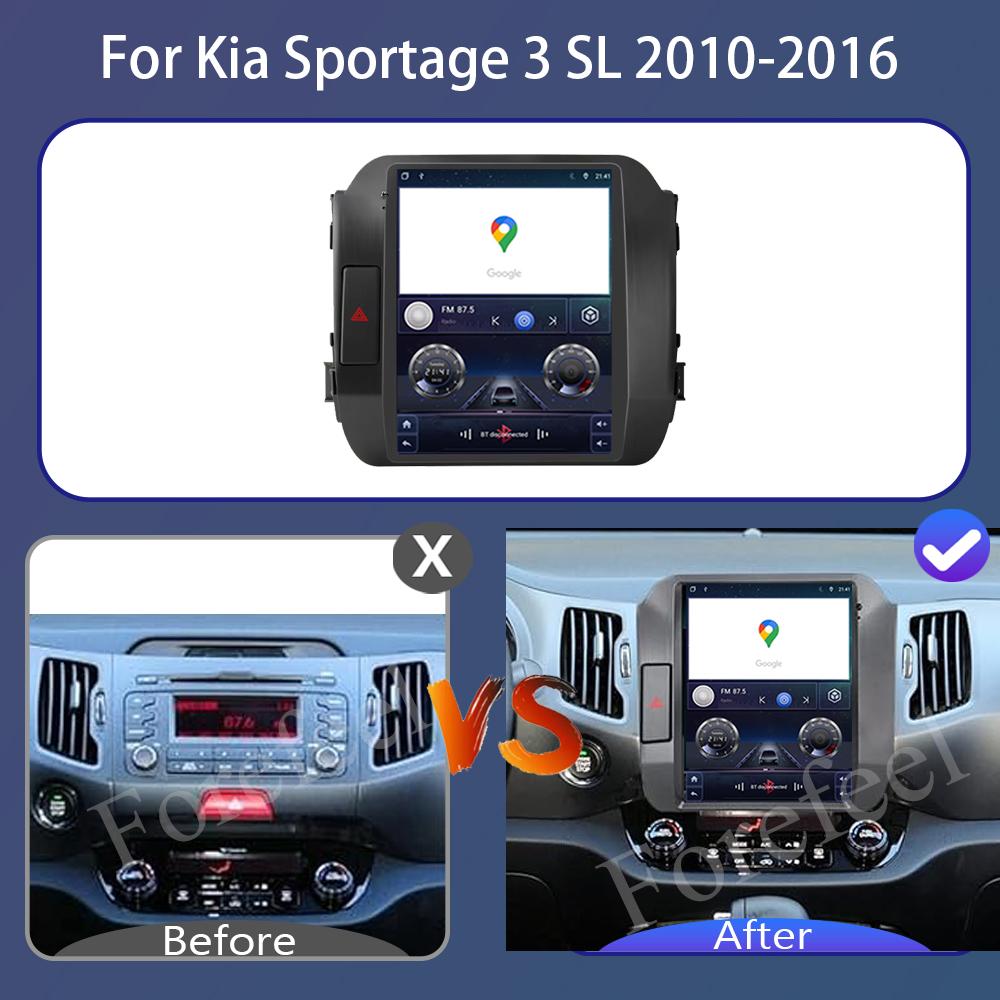 Android 14 Car Radio For Kia Sportage 3 SL 2010-2016 9.7 Inch 4G Wireless CarPlay Multimedia Player GPS Android Auto 2 Din