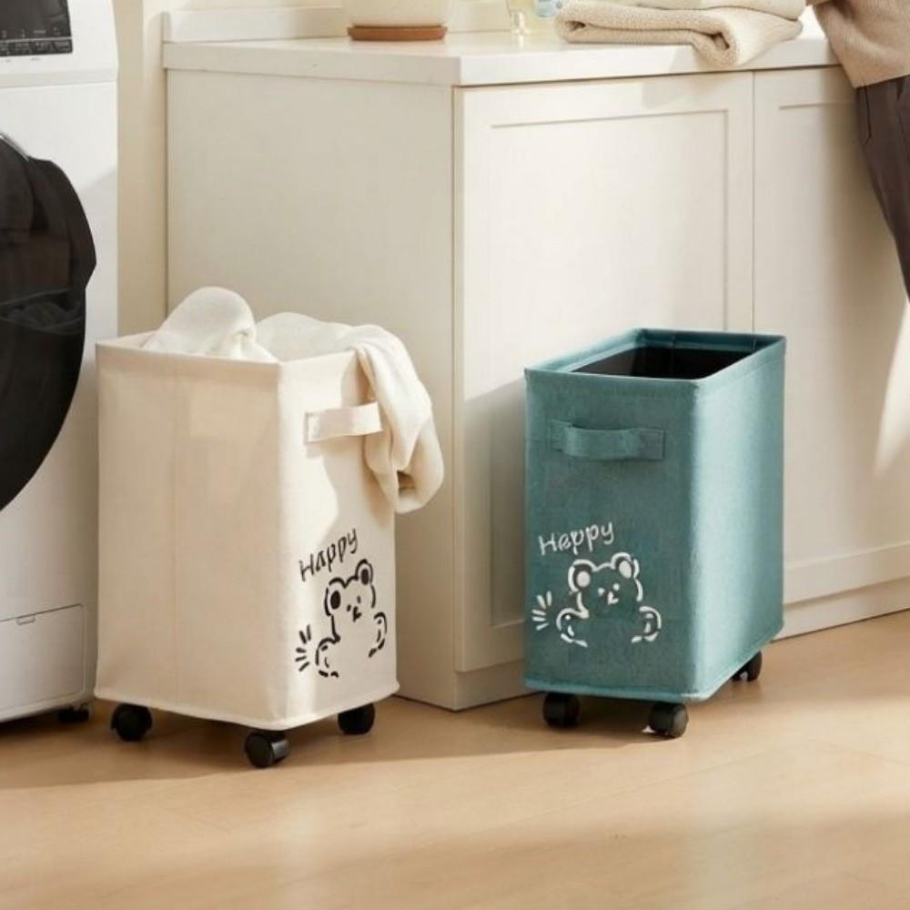 Moisture-proof Under Desk Storage Box Large Capacity Rolling Storage Basket Kitchen