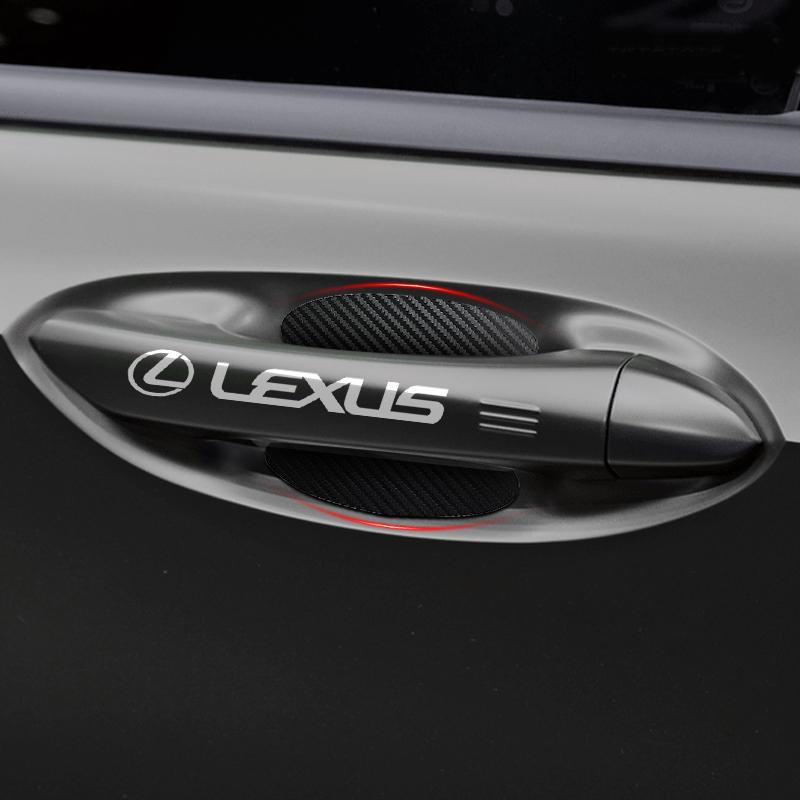 8Pcs Car Door Sticker Auto Handle Anti Scratch Protection Film Car Styling For Lexus CT ES LS GS IS HS NX RX UX GX LX RC RCF SC LFA LF-C2 LF-FC LF-LC