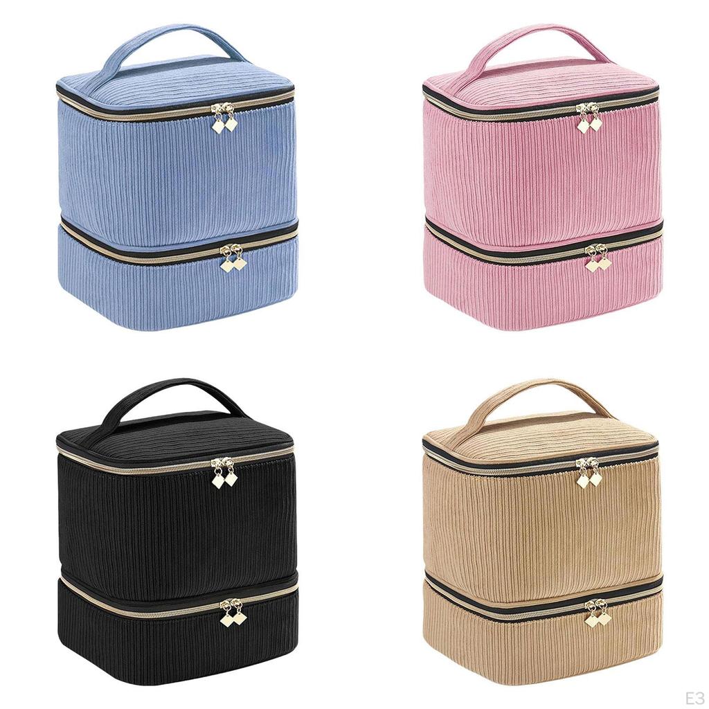 Nail Polish Storage Bag Carrying Case Dustproof Large with Handle Organizer Box for Lipstick Perfume