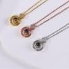 Trendy Women's Necklace: Rose Gold Elf's Tears Pendant Projection